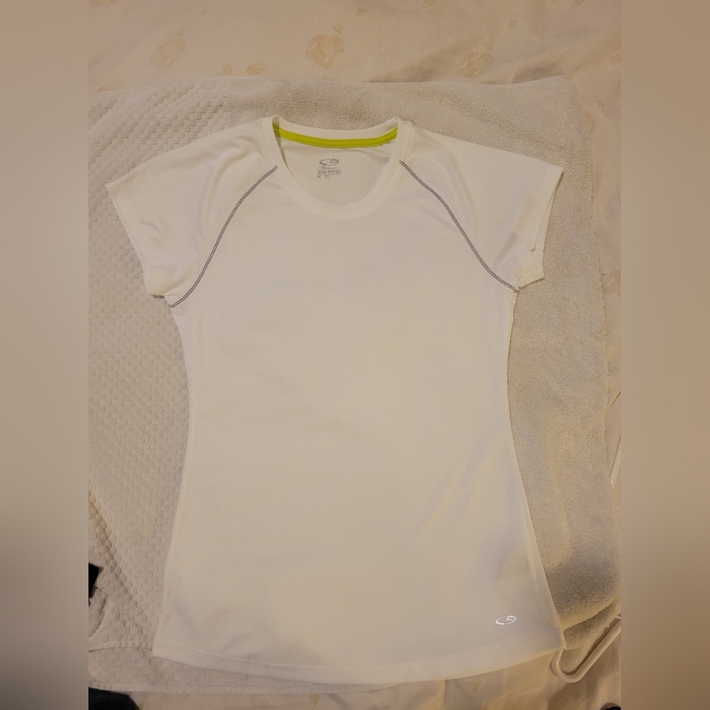 White Womans Athletic Shirt